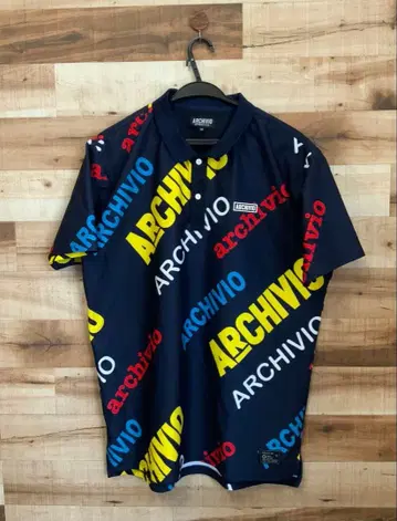 ARCHIVIO 로고 프린트 피케 셔츠 M