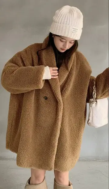 보아 Dark 엔젤 다크 엔젤 테디베어 코트 카멜 L