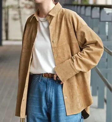 베이 스웨이드 라이크 셔츠