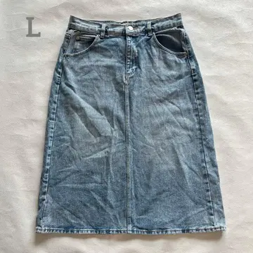 [ 자라 ] 데님 타이트 스커트 무릎 아래 L 사이즈 캐주얼 빅 블루