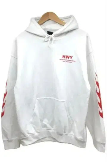 HWY 화이트 후드티 XL 사이클 좀비