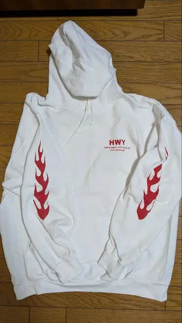 HWY 화이트 후드티 XL 사이클 좀비