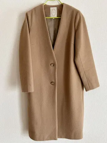 [ Khaju ] 베이지 더블 버튼 롱 코트