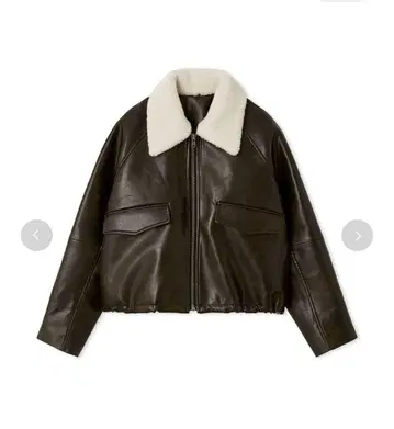 Mila Owen 스텐 칼라 인조 가죽 블루종