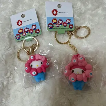마이멜로디 헬로키티 산리오 따라쟁이 키링 2개 세트