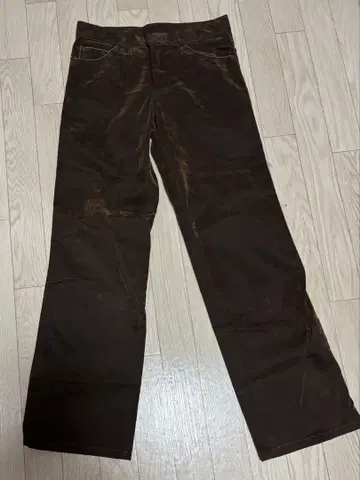 y2k tornado mart 코팅 헤링본 팬츠