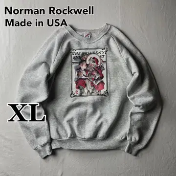 90s 노먼 록웰 맨투맨 XL 산타클로스 j47