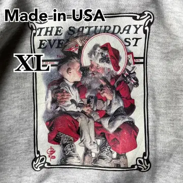 90s 노먼 록웰 맨투맨 XL 산타클로스 j47