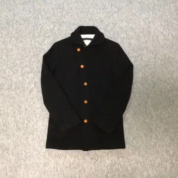 00s 코트 자켓 블랙 울 사이즈 2 호두 버튼 수트 가을/겨울