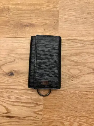 Salvatore Ferragamo 블랙 가죽 키케이스