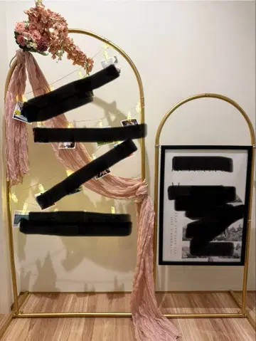 구리 스탠드 아치형 웨딩 보드 조화 포함 세트 웨딩 스페이스