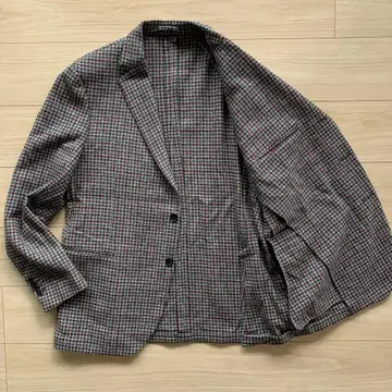 [ 56 사이즈 ] LARDINI 트위드 테일러드 자켓 체크