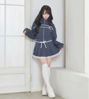 Rosemuse Line 저리 스커트 세트 저리 네이비