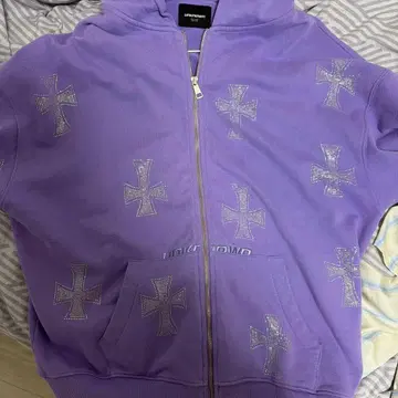 UNKNOWN 크로스 패턴 후드티 L 사이즈