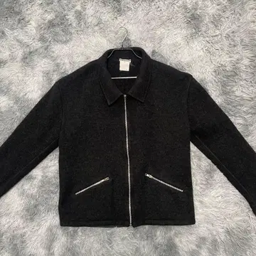 90s agnes b. HOMME 울 지퍼 자켓 융모