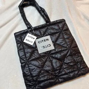 CITEN 시텐 패디드 퀼팅 토트백 블랙