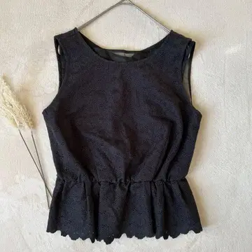 FRAY I.D 프레이 아이디 페플럼 슬리브리스 블라우스 F