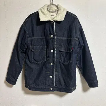 OZOC 쉘파 카라 부착 데님 자켓