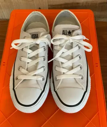 CONVERSE ALL STAR 가죽 화이트 스니커즈