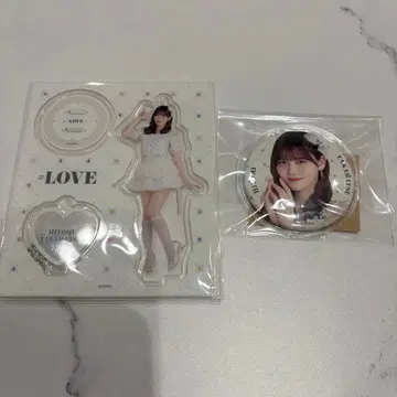 =LOVE 8주년 캔뱃지 아크릴 스탠드 타카마츠 히토미