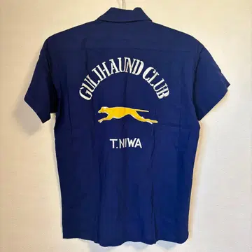 [ Sun Bros ] 자수 워크 셔츠 M 다크 네이비