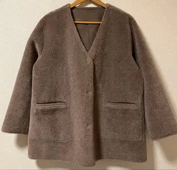 SHIPS 보아&스웨이드 2WAY 블루종 리버서블 코트