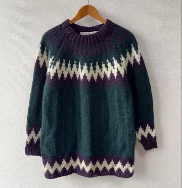 90s 그리스제 PASSPORTS 노르딕 니트 스웨터 L