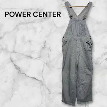 파워 센터 스트라이프 데님 오버롤 작업복 S 사이즈 포켓