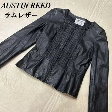[ 새상품급 ] AUSTIN REED 오스틴 리드 라무 가죽 자켓 블랙