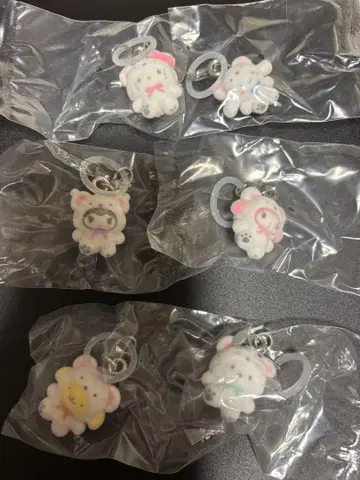 산리오 메지루시 액세서리 후와후와 스노우 6개 컴플리트 세트