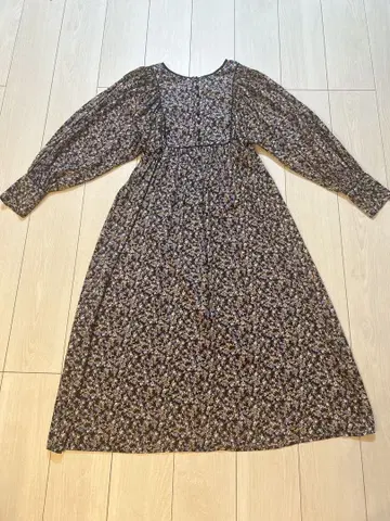 [ VIS ] 꽃무늬 프린트 돌먼 소매 롱 원피스 [ 새상품급 ]