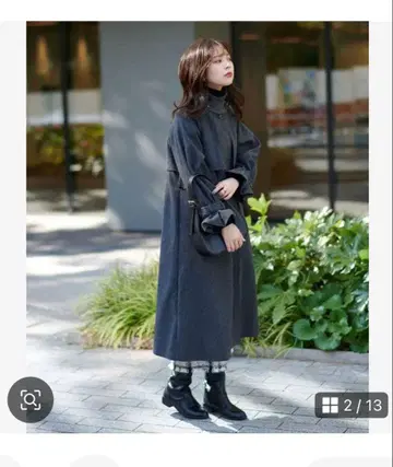 내추럴 꾸뛰르 스탠드 카라 롱 코트