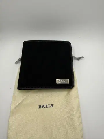 BALLY 접이식 지갑 새상품급 가죽 블랙