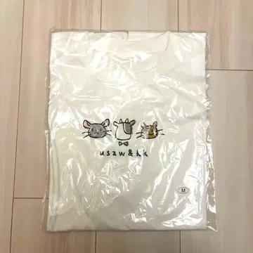 우시자와 손그림 디자인 T셔츠 화이트 M 사이즈