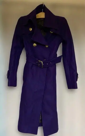 스파이럴 걸 트렌치코트 보라색 헤이세이 갸루 y2k