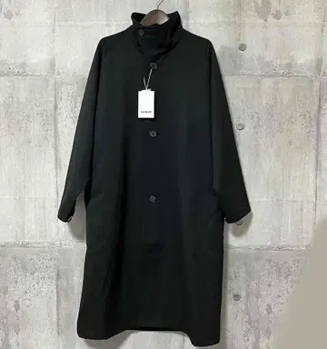 CABaN 울 개버딘 스탠드 카라 코트