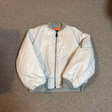 BEAMS 실버 MA-1 자켓 M
