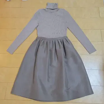 폭시 FOXEY 실크 울 스커트 원피스