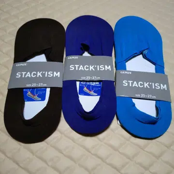 GUNZE STACK'ISM 테이프 부착 발목 양말 25-27cm