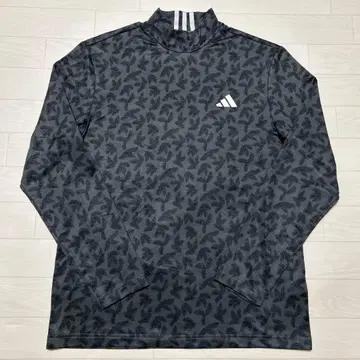 아디다스 골프 남성용 긴팔 모크넥 팜 리프트 프린트 속기모 L