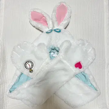 디즈니 머플러캡 앨리스 화이트래빗 팬캡 장갑 머플러