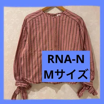 여성용 RNA-N 스트라이프 리본 포함 코튼 셔츠 M 사이즈