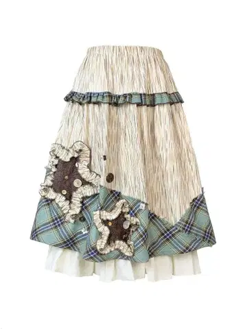 실상 Patchwork Halter Skirt [ M ]