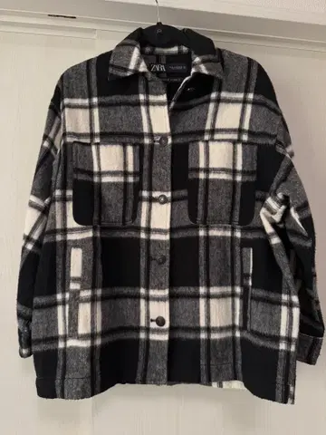 ZARA 체크 무늬 긴팔 셔츠