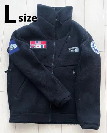 THE NORTH FACE 블랙 플리스 자켓 국기 L 사이즈
