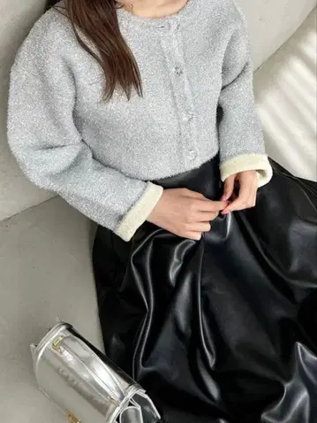 미사용 새상품 [ MERCURYDUO ] W 페이스 니트 가디건