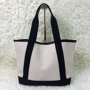 새상품급 TOPKAPI COULEUR 토트백 아이보리 블랙 일본제