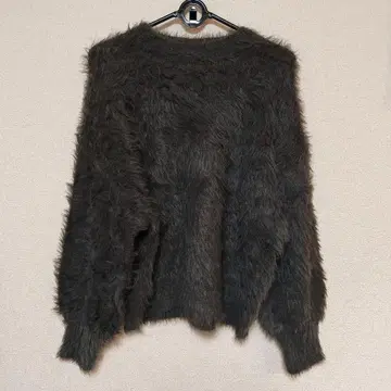 hellam 샤기 크루넥 니트 풀오버