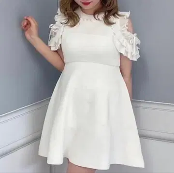 evelyn 프릴 소매 OP 원피스