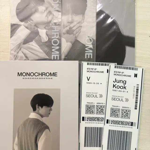 방탄소년단 모노크롬 팝업 제품 정국 일괄 판매